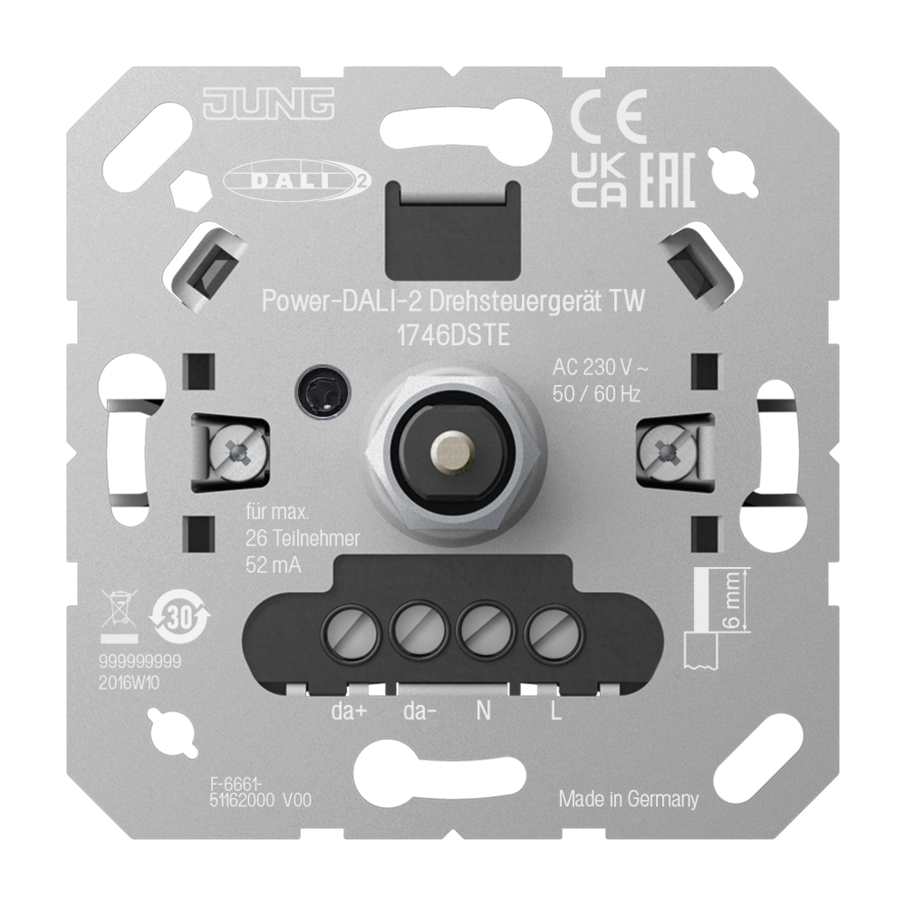 JUNG Dali-Potentiometer UP Taste 230V 1746 DSTE 2mA Lichtwertspeicher