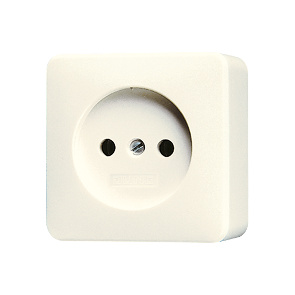 JUNG Steckdose 1f ws glz UP IP20 AP 600 611 A CEE 7/1 ohne Erdung