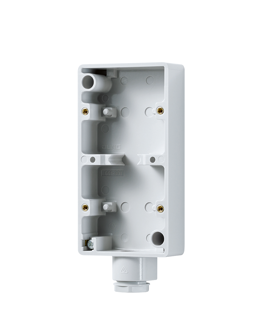 JUNG Gehäuse AP 2f Kst gr glz AP-Geh WG 600 / all 661 IP44