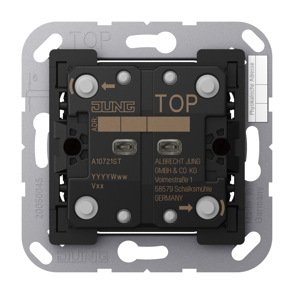 JUNG Tastsensor KNX UP 2f 4pkt AS/A A 1072 1ST inkl.Ankoppl