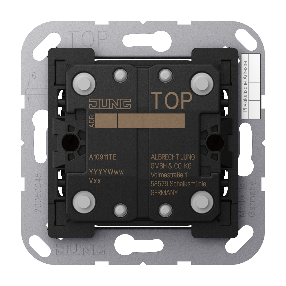 JUNG Tastsensor KNX UP 1f 2pkt AS/A A 1091 1TE inkl.Ankoppl
