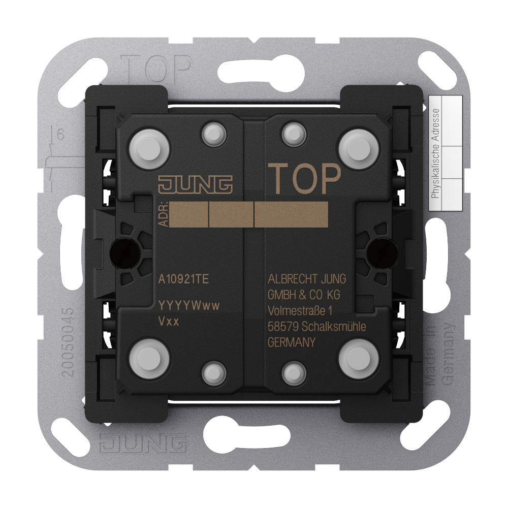 JUNG Tastsensor KNX UP 2f 4pkt AS/A A 1092 1TE inkl.Ankoppl