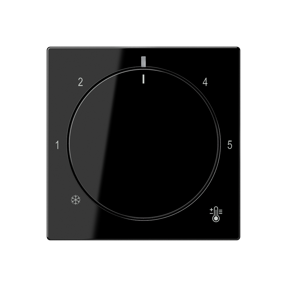 JUNG Abdeckung Raumtemp sw glz A 1749 BF SW div.Symbole