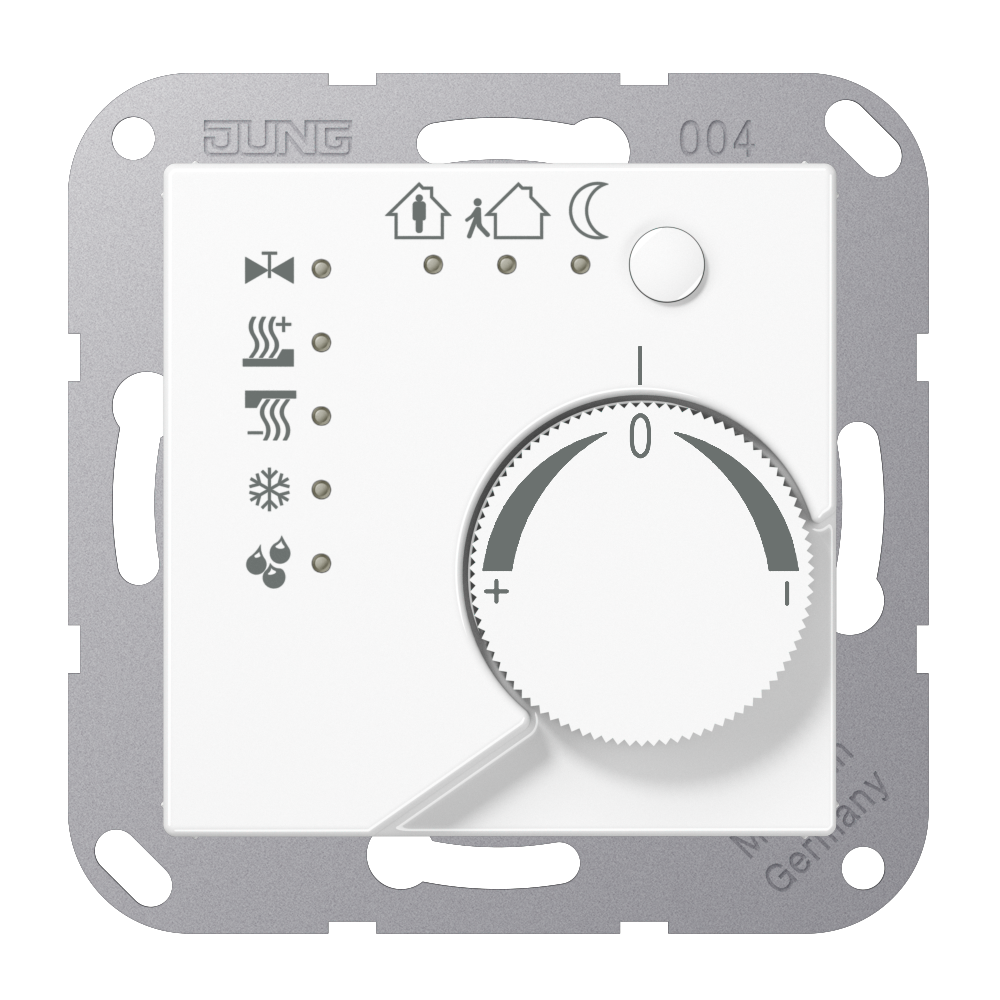 JUNG Raumtemperaturregler UP KNX aws glz AS/A A 2178 TS WW Bedienelement LED