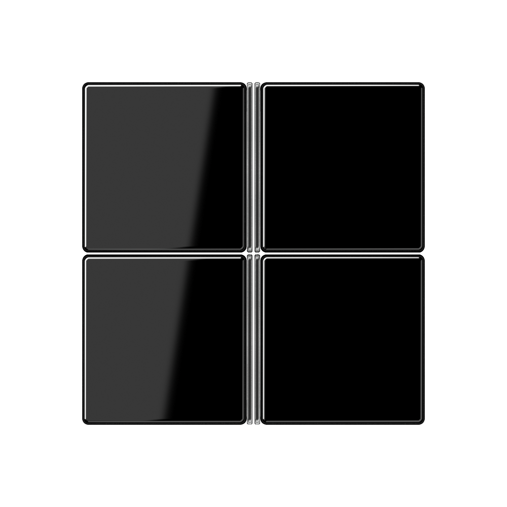 JUNG Taste_4t Schalt/Dimm sw glz A 404 TS SW f.Bussystem