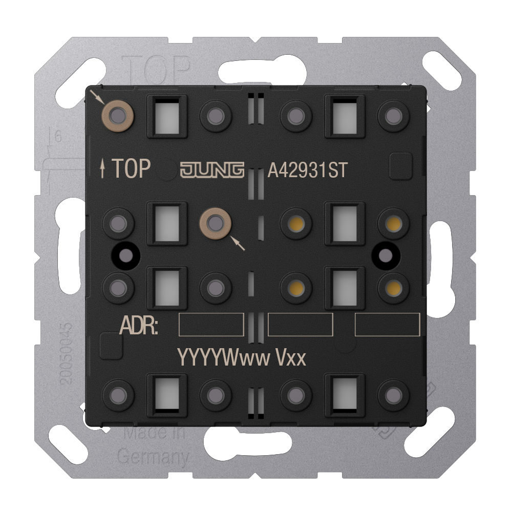 JUNG Tastsensor KNX UP 6pkt inkl.Ankoppl AS/A A 4293 1ST LED