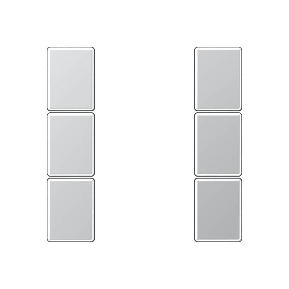 JUNG Taste 3t Schalt/Dimm alu glz A 503 TS L f.Bussystem