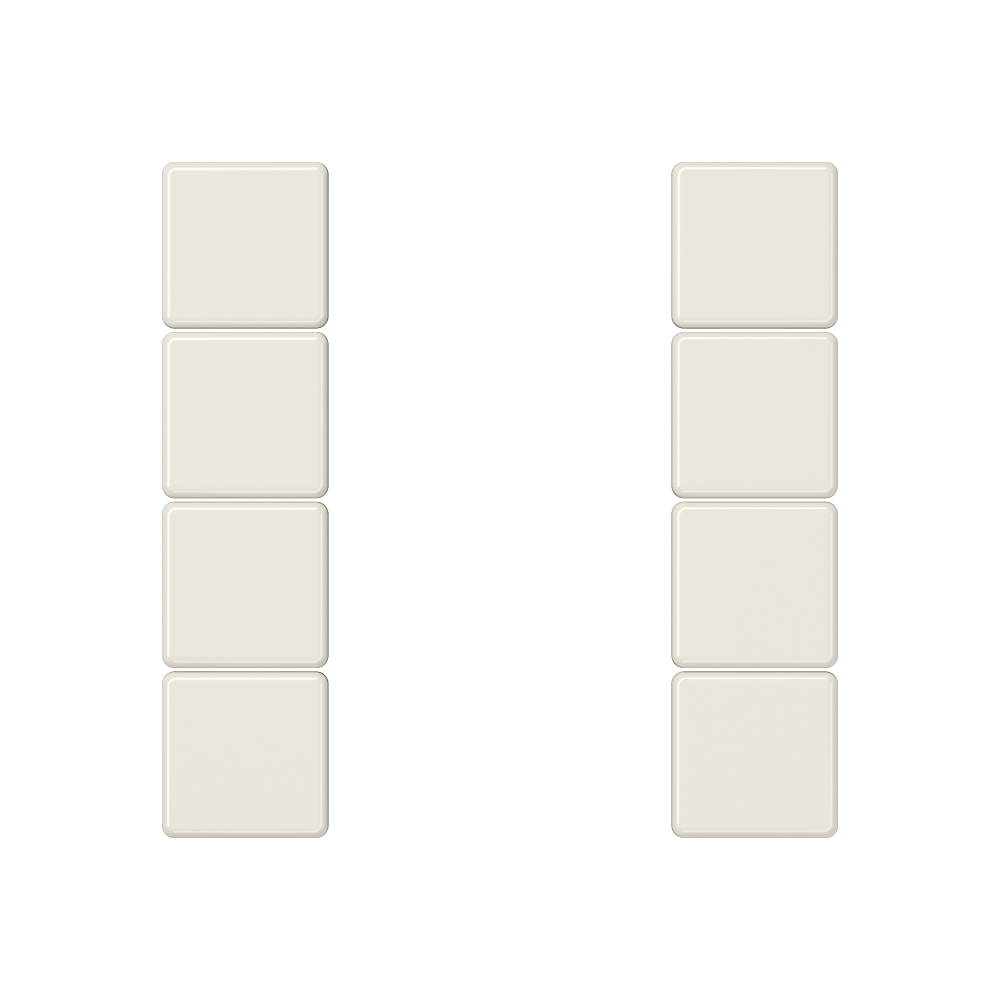 JUNG Taste_4t Schalt/Dimm ws glz AS A 504 TSA f.Bussystem