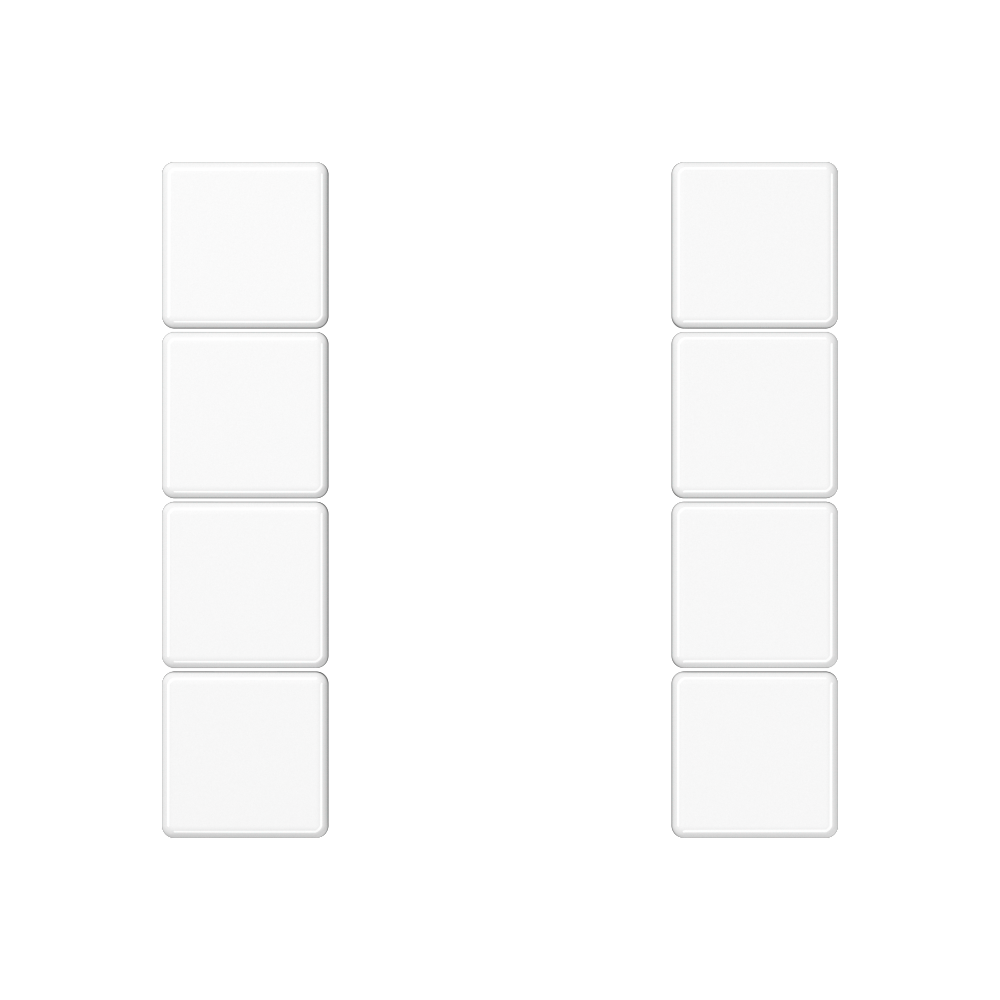 JUNG Taste_4t Schalt/Dimm aws glz AS/A A 504 TSA WW f.Bussystem