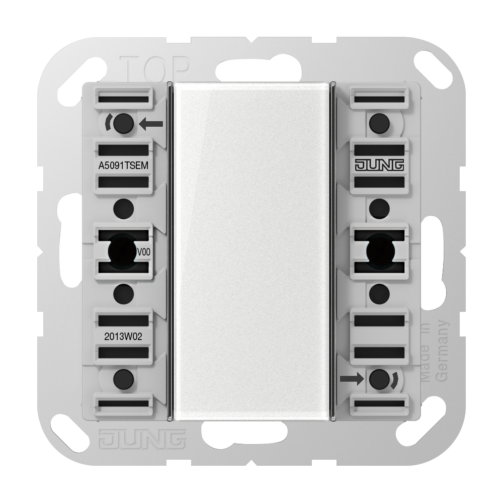 JUNG Tastsensor KNX UP perlmutt 1f 2pkt AS/A A 5091 TSEM inkl.Ankoppl LED