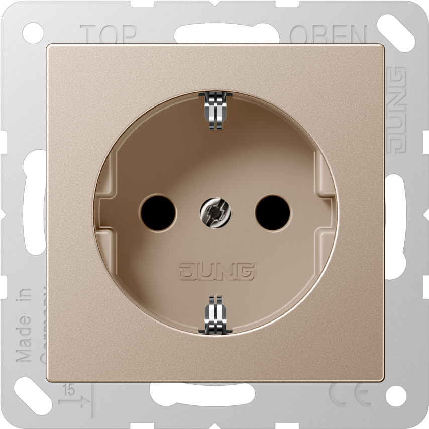JUNG Steckdose 1f champ glz UP m.BS IP20 A500 A 520 KI CH