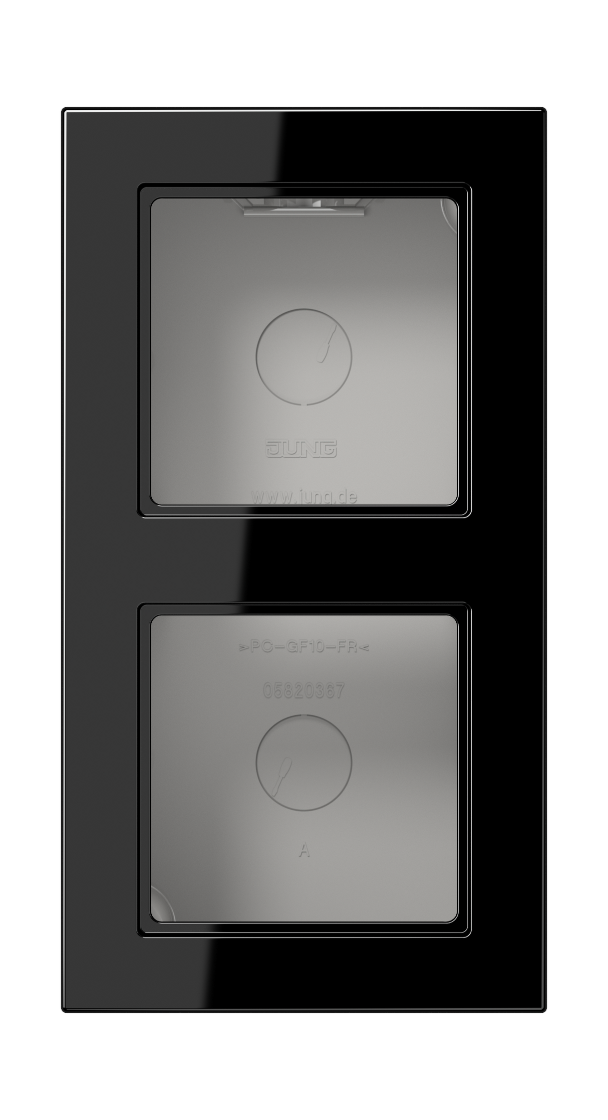 JUNG Gehäuse AP 2f Kst sw glz AP-Geh A 5582 BF A SW IP2X