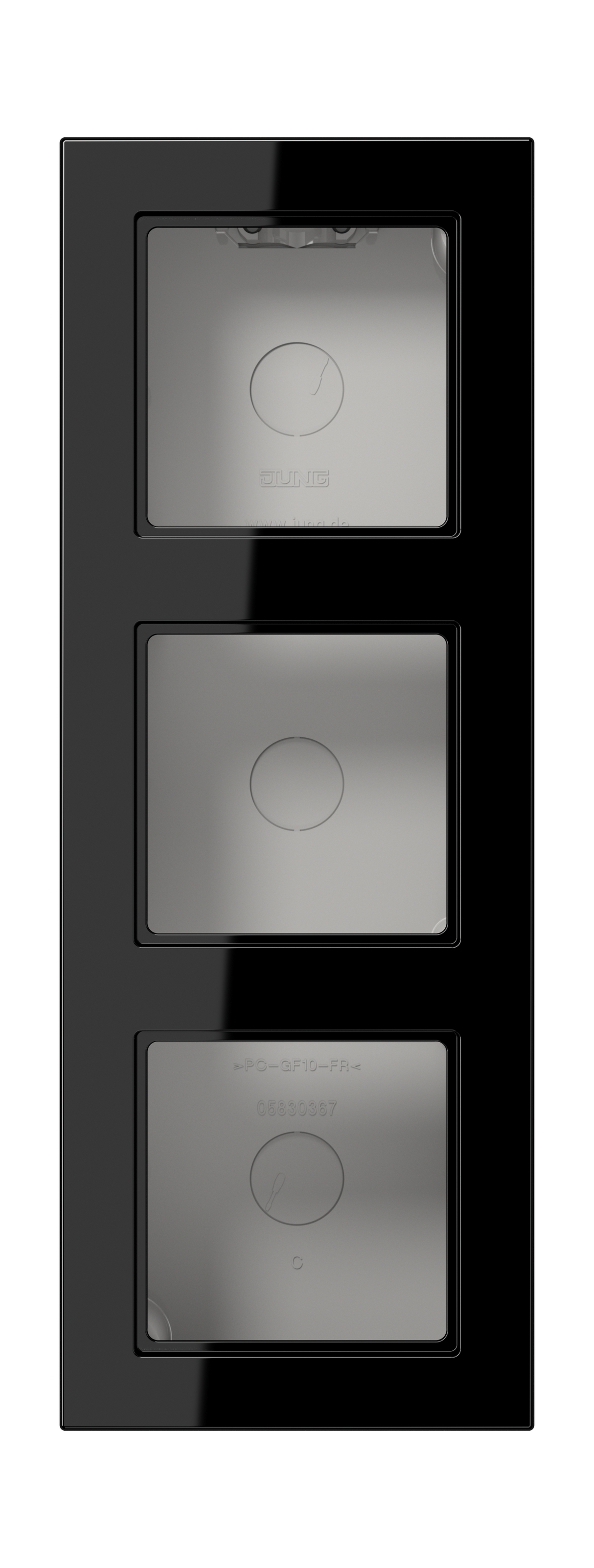 JUNG Gehäuse AP 3f Kst sw glz AP-Geh A 5583 BF A SW IP2X