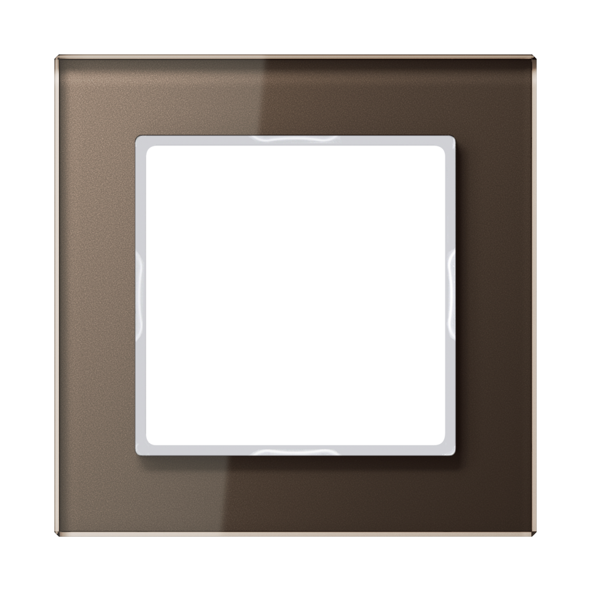 JUNG Einbaurahmen 1f mokka glz Glas A / A CREATION AC 581 GL MO f.GEB-K