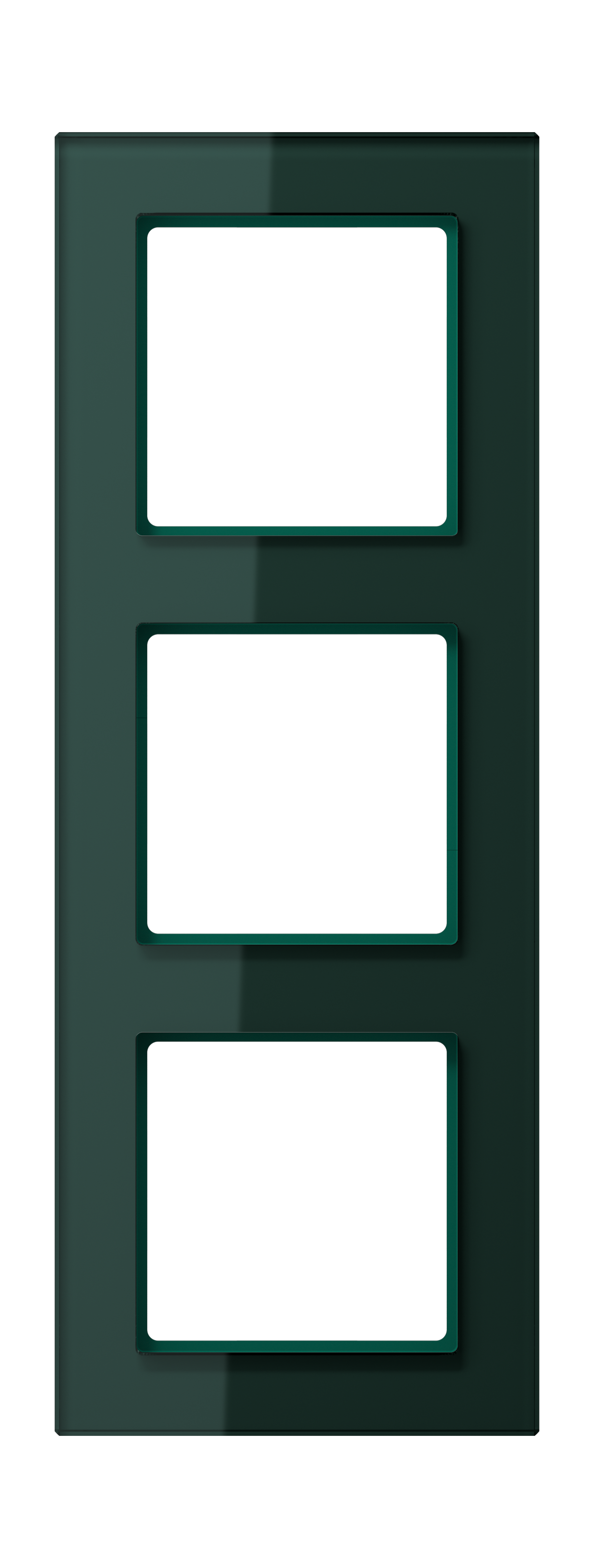 JUNG Einbaurahmen 3f gn glz Glas f.GEB-K AC 583 GL SG