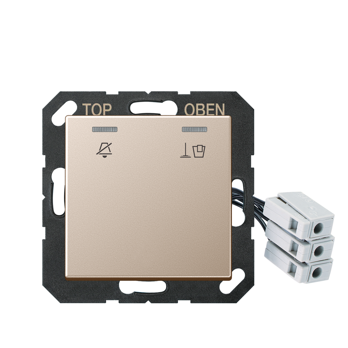 JUNG UP-Hotelabdeckung-Einsatz champ A CU KO5 M 230 CH lack