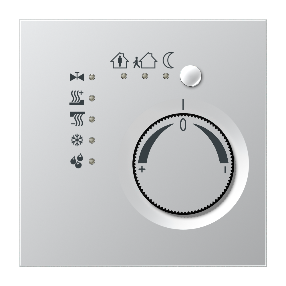 JUNG Raumtemperaturregler UP KNX alu mt LS AL 2178 Bedienelement VorOrt_Bedien
