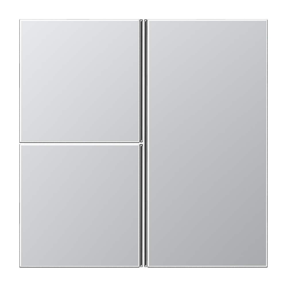 JUNG Taste 3t Schalter alu mt LS AL 2403 TSA f.Bussystem