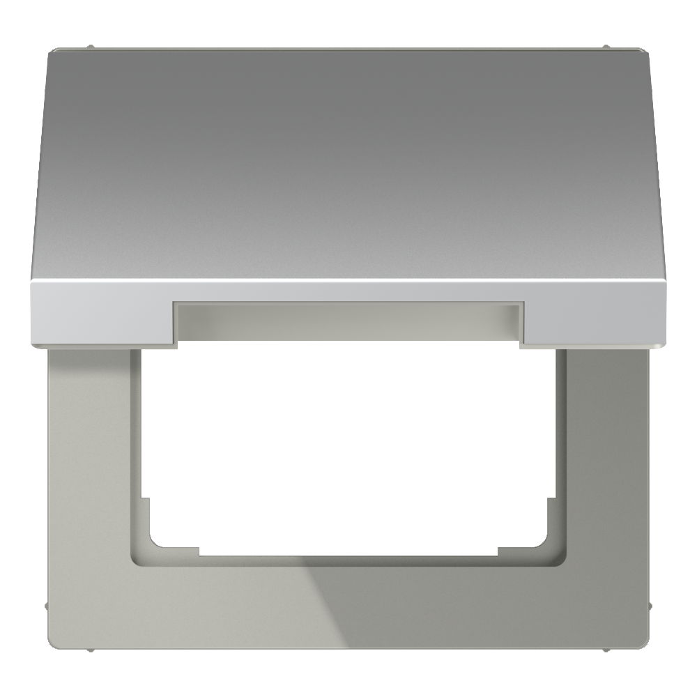 JUNG Einbaurahmen 1f alu mt Klappd LS AL 2990 KL Metall f.GEB-K