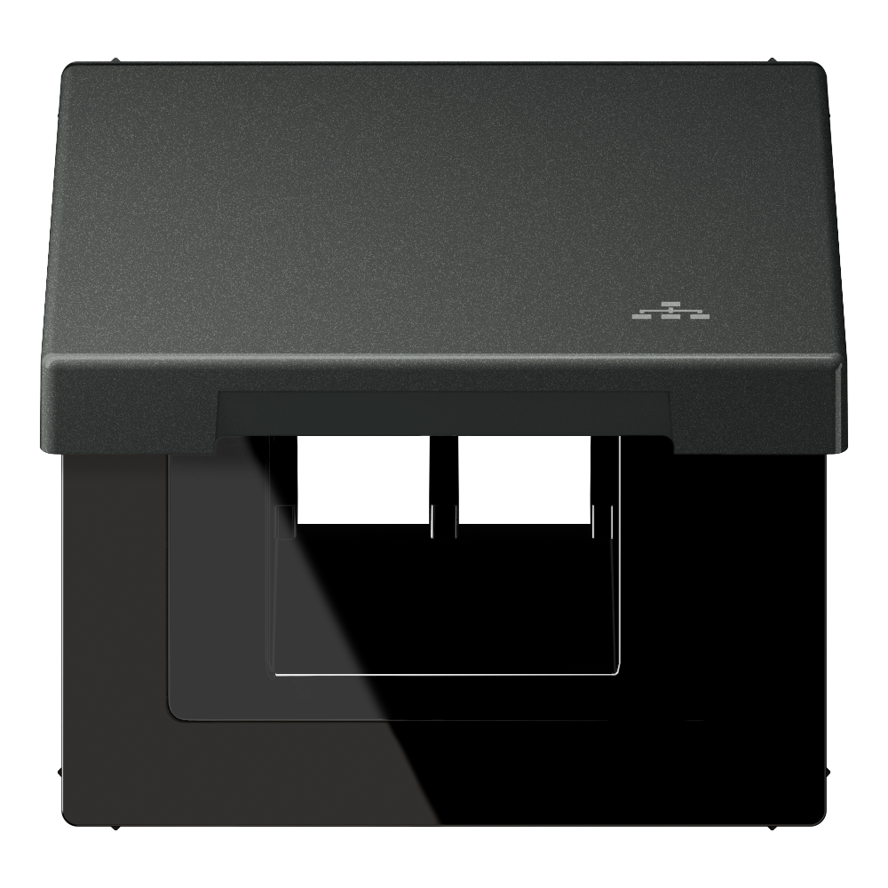 JUNG Einbaurahmen 1f anth mt Klappd LS AL 2990 KL LAN AN Metall f.GEB-K