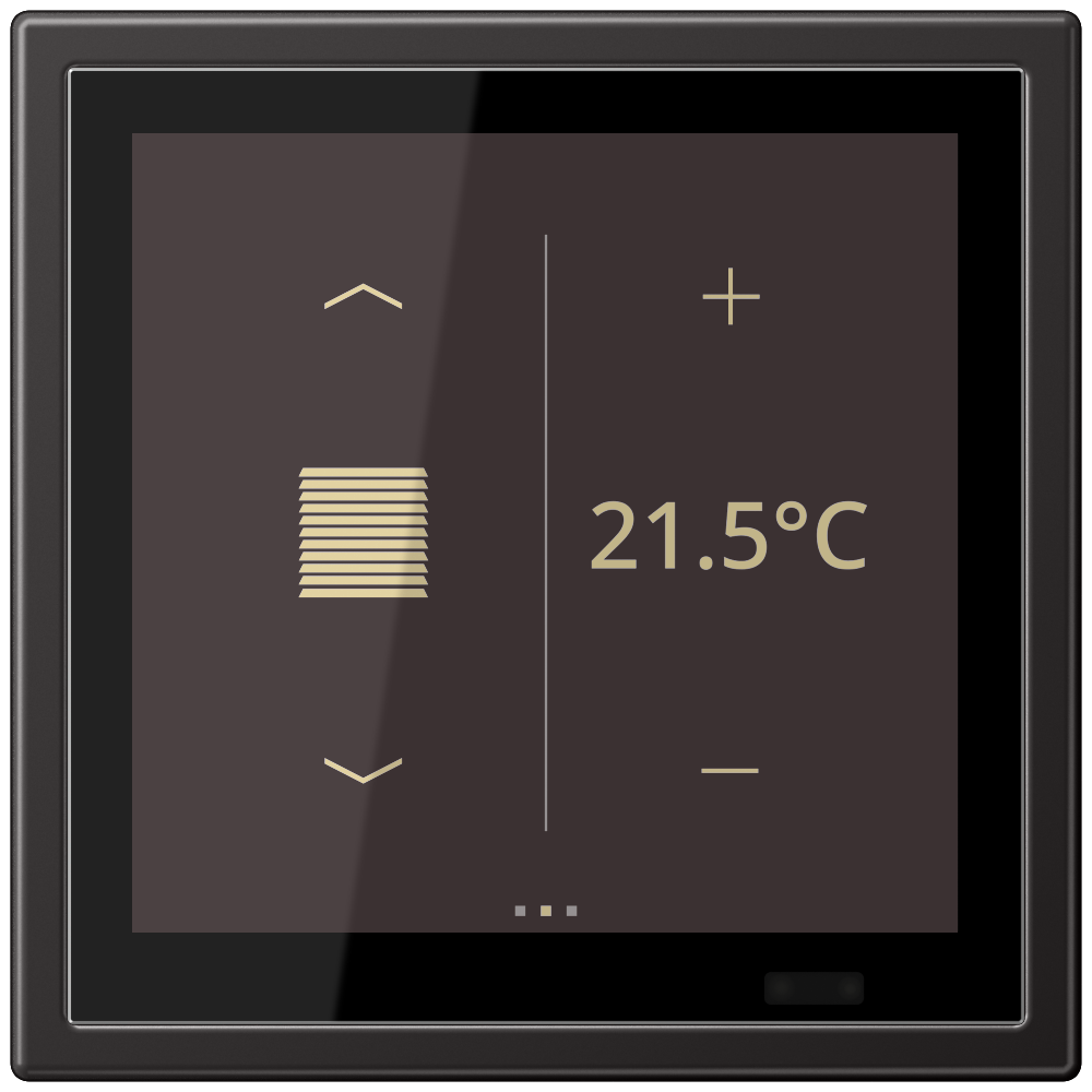 JUNG Bedienelement KNX Metall dark UP AL 459 D 1S D 6Bet man.SollwVerst