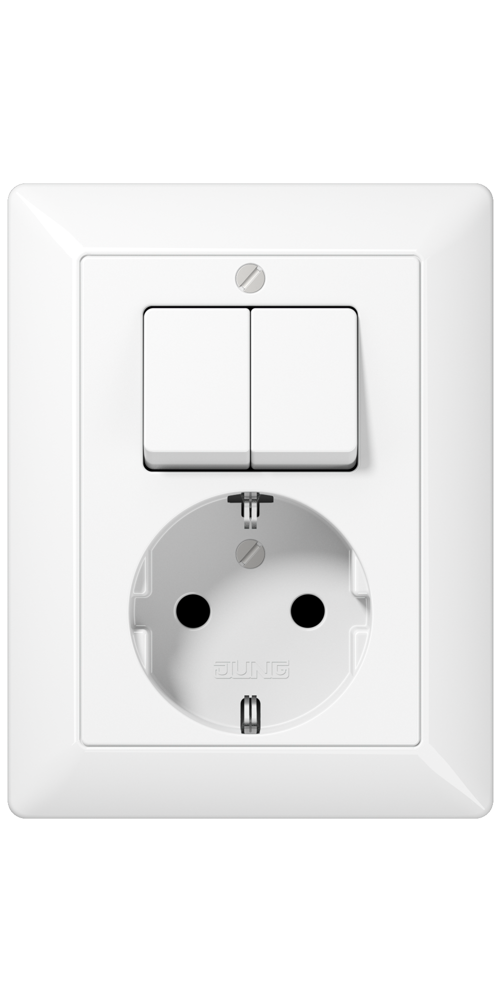 JUNG Steckdosenkombination AP Serien ws AS 5575 EU WW IP20 glz
