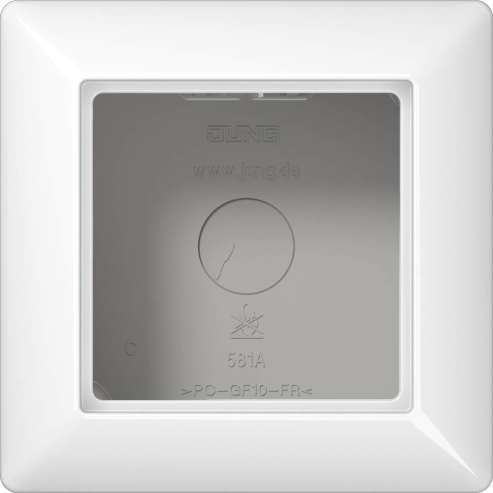 JUNG Gehäuse AP 1f Kst aws glz AP-Geh AS/A / AS 500 Aufputz AS 581 A WW