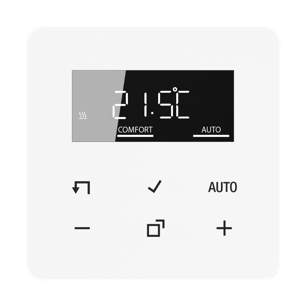 JUNG Uhrenthermostat 5-30°C 230V ws IP20 BT CD 1791 WW 16A -0,5-0,5K