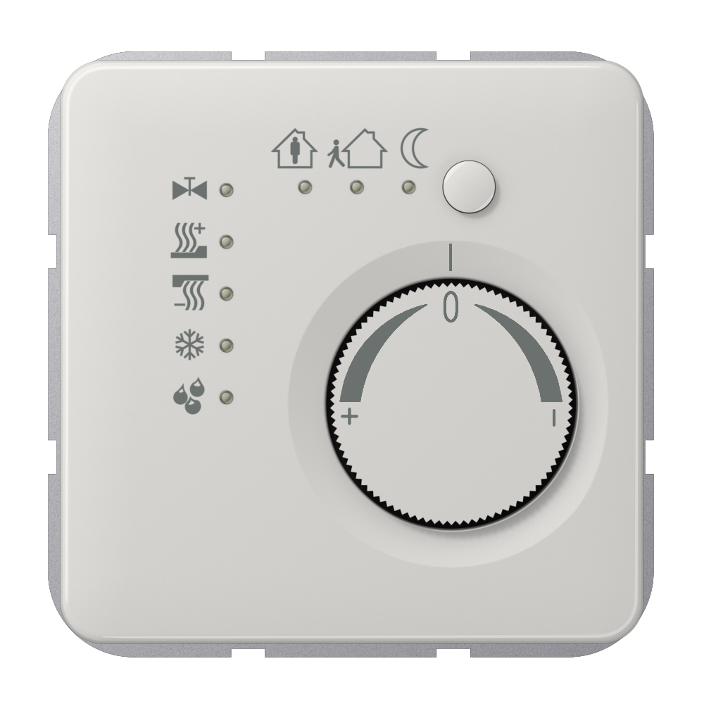 JUNG Raumtemperaturregler UP KNX lgr glz CD 2178 LG Bedienelement VorOrt_Bedien