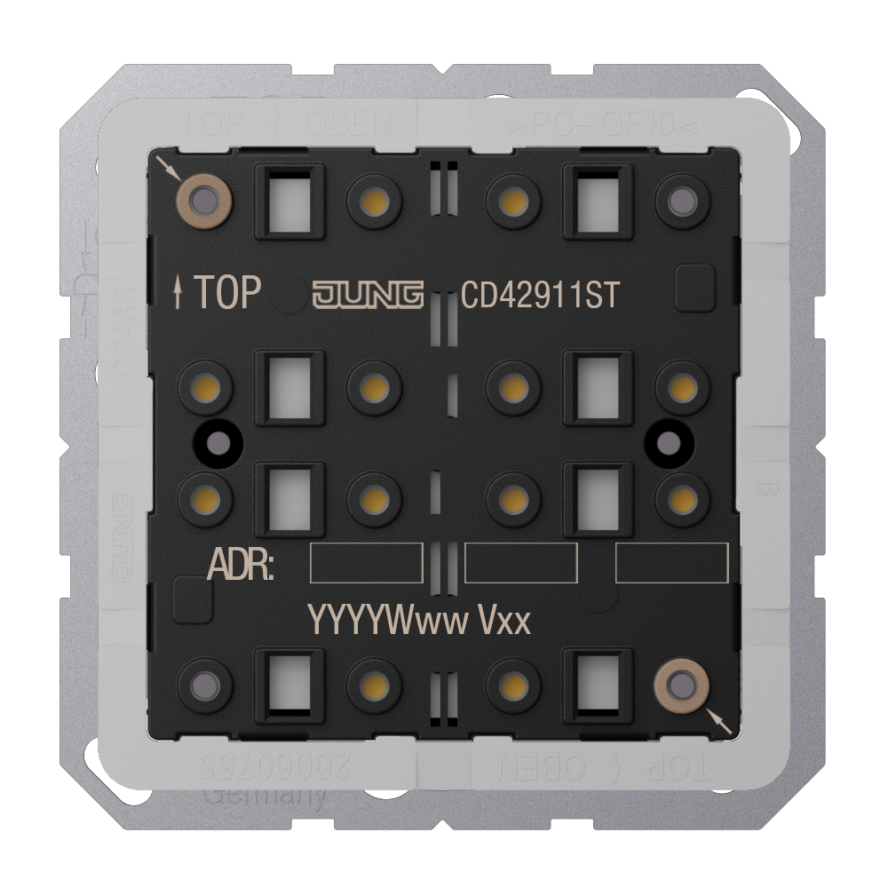 JUNG Tastsensor KNX UP 2pkt inkl.Ankoppl CD 4291 1ST LED