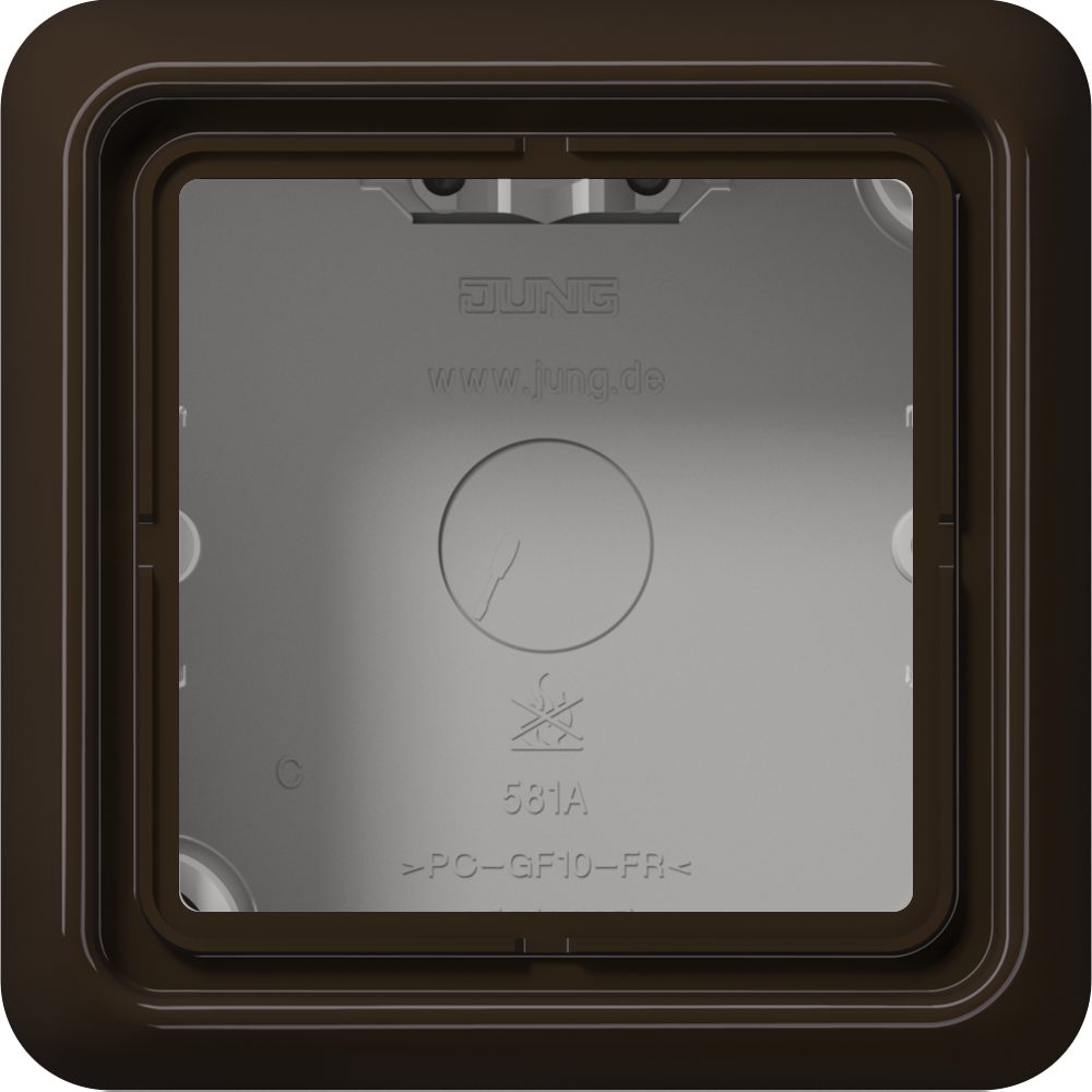 JUNG Gehäuse AP 1f Kst br glz AP-Geh CD / CD 500 Aufputz CD 581 A BR