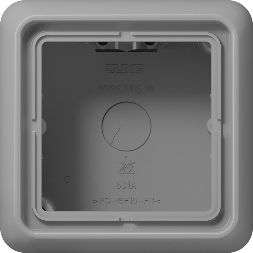 JUNG Gehäuse AP 1f Kst gr glz AP-Geh CD / CD 500 Aufputz CD 581 A GR