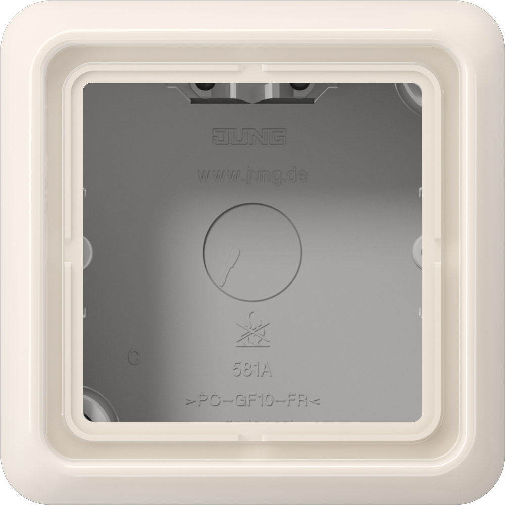 JUNG Gehäuse AP 1f Kst ws glz AP-Geh CD / CD 500 Aufputz CD 581 A W