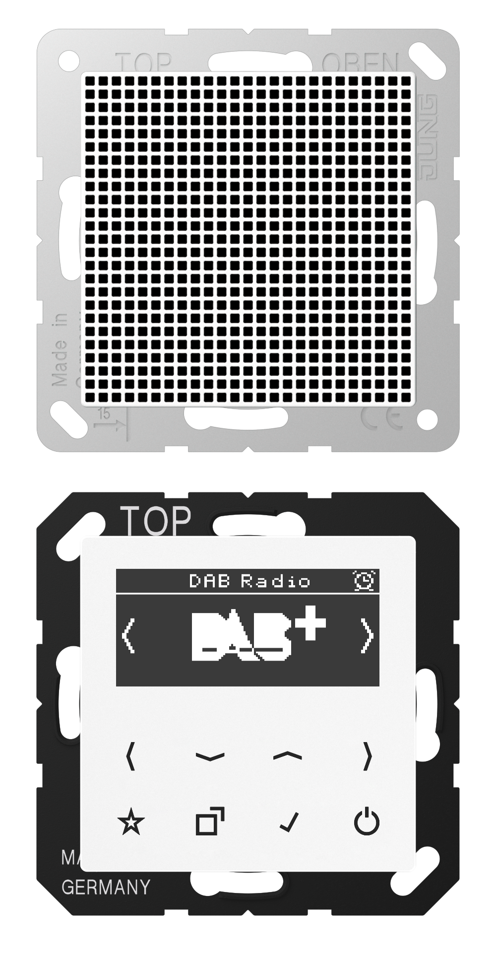 JUNG Radio RDS ws digi 1Weck 16speich AS/A DAB A1 WW m.NT UKW-Empfänger