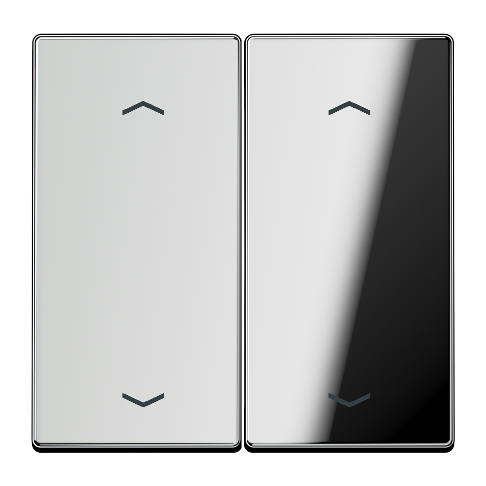 JUNG Wippe_2t Jalousie chr glz LS GCR 102 P Pfeile f.Bussystem