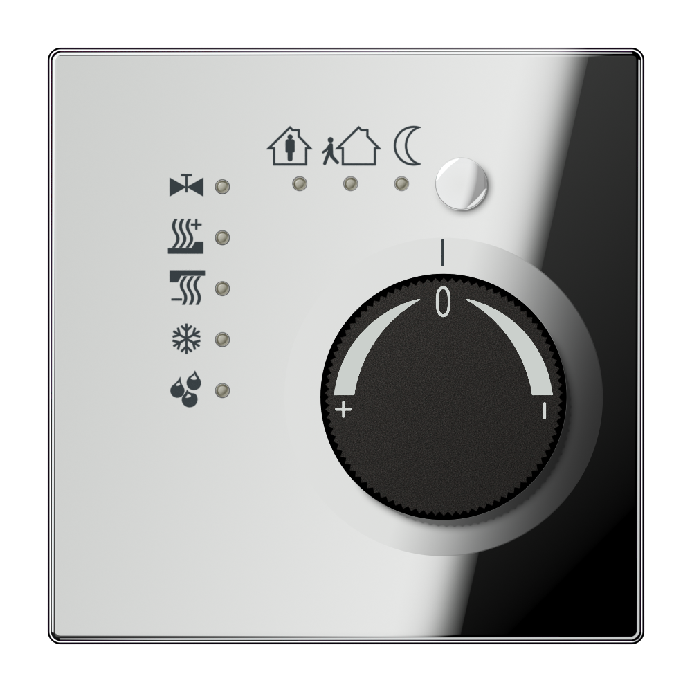 JUNG Raumtemperaturregler UP KNX chr glz LS GCR 2178 Bedienelement VorOrt_Bedien