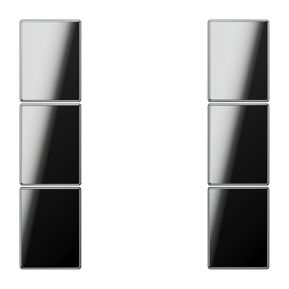 JUNG Taste 3t Schalter chr mt LS GCR 2503 TSA f.Bussystem
