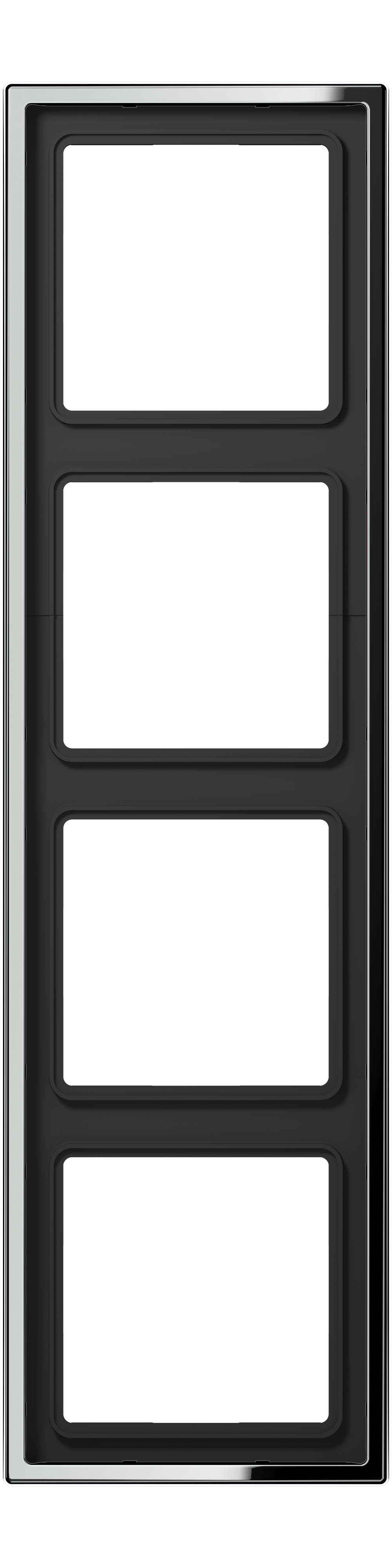 JUNG Einbaurahmen 4f chr glz Metall LS / LS 990 GCR 2984 f.GEB-K