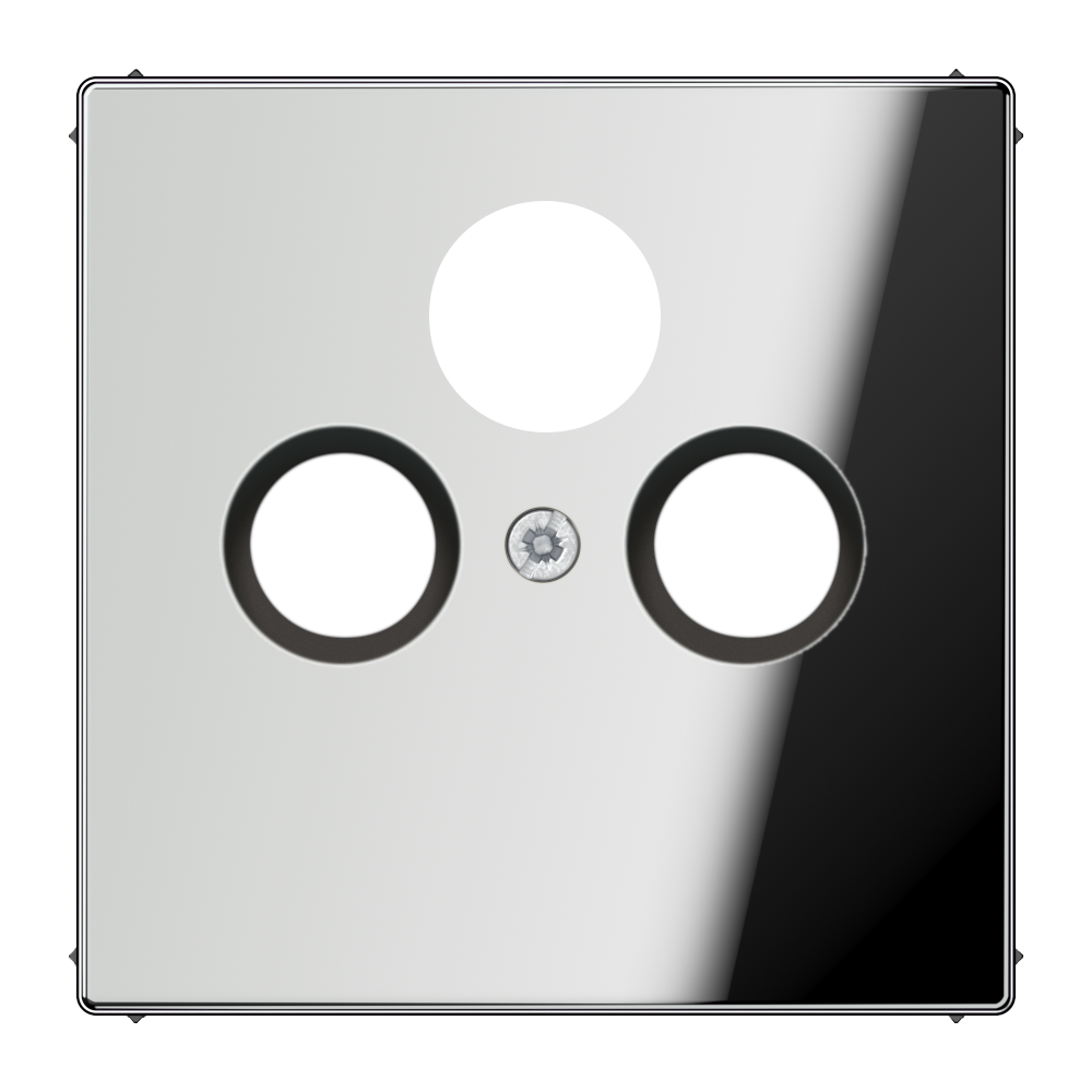 JUNG Zentralplatte Sat/TV/Radio 3f chr LS GCR 2990 SAT Schraubbef