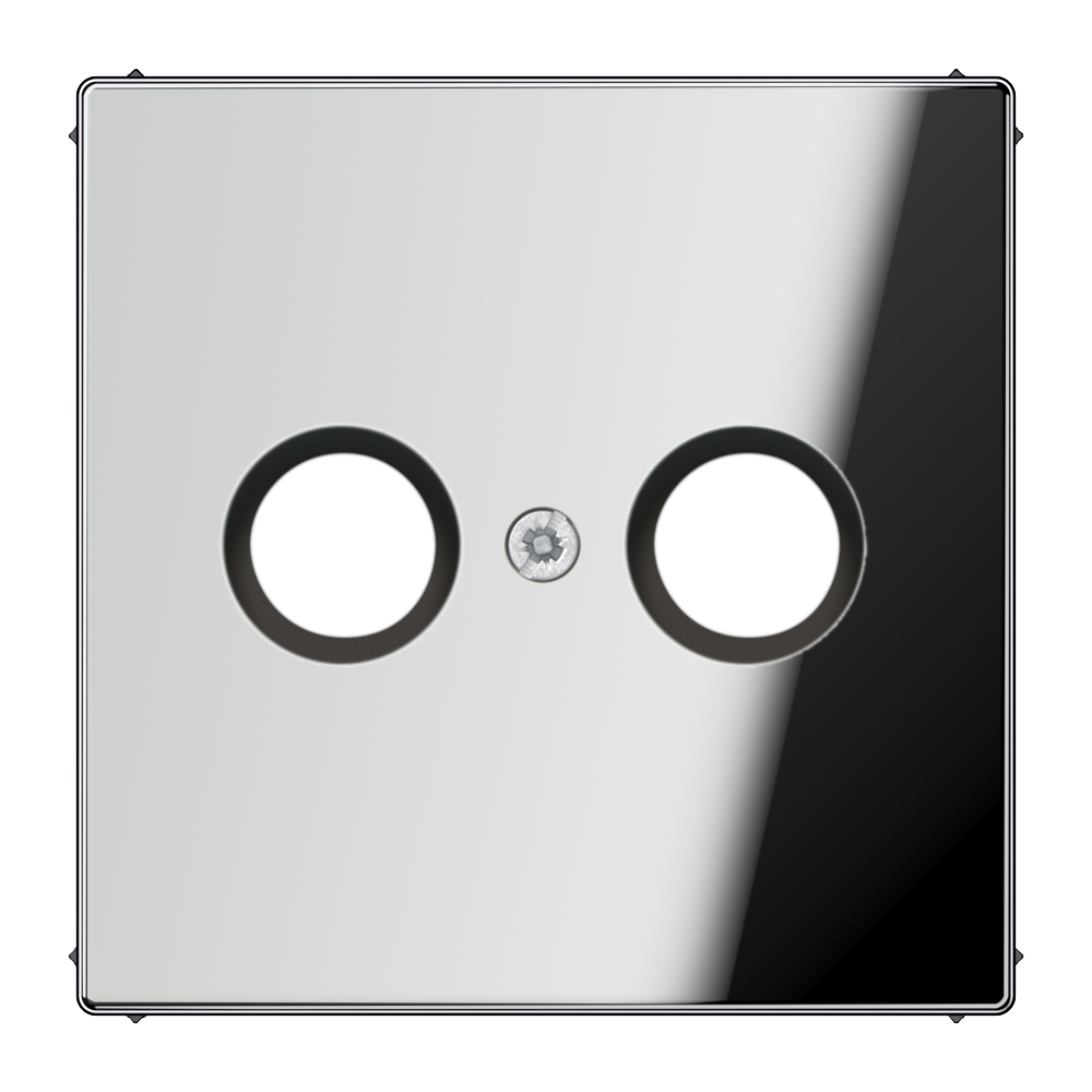 JUNG Zentralplatte Ant.dose 2f chr LS GCR 2990 TV Schraubbef