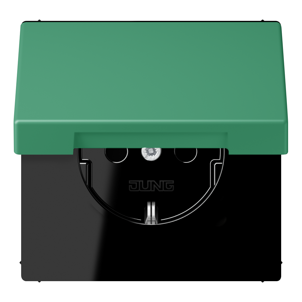 JUNG Steckdose 1f ver_59 UP Klappd IP20 LC 1520 NBFKL 250 vert