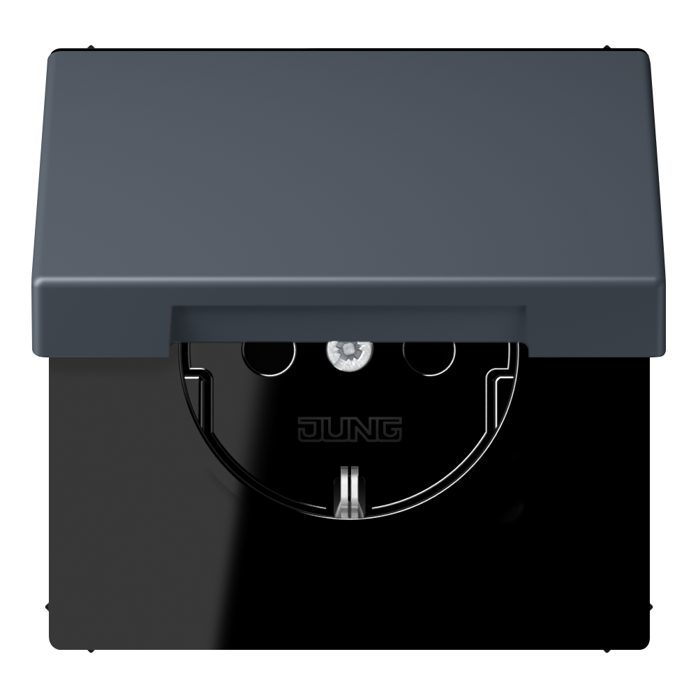 JUNG Steckdose 1f gri_fon_59 UP Klappd LC 1520 NBFKL 262 IP20 vert