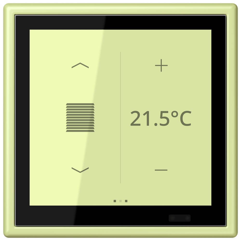JUNG Bedienelement KNX Kst ver_jau_cla LC 459 D 1S 222 UP 6Bet man.SollwVerst