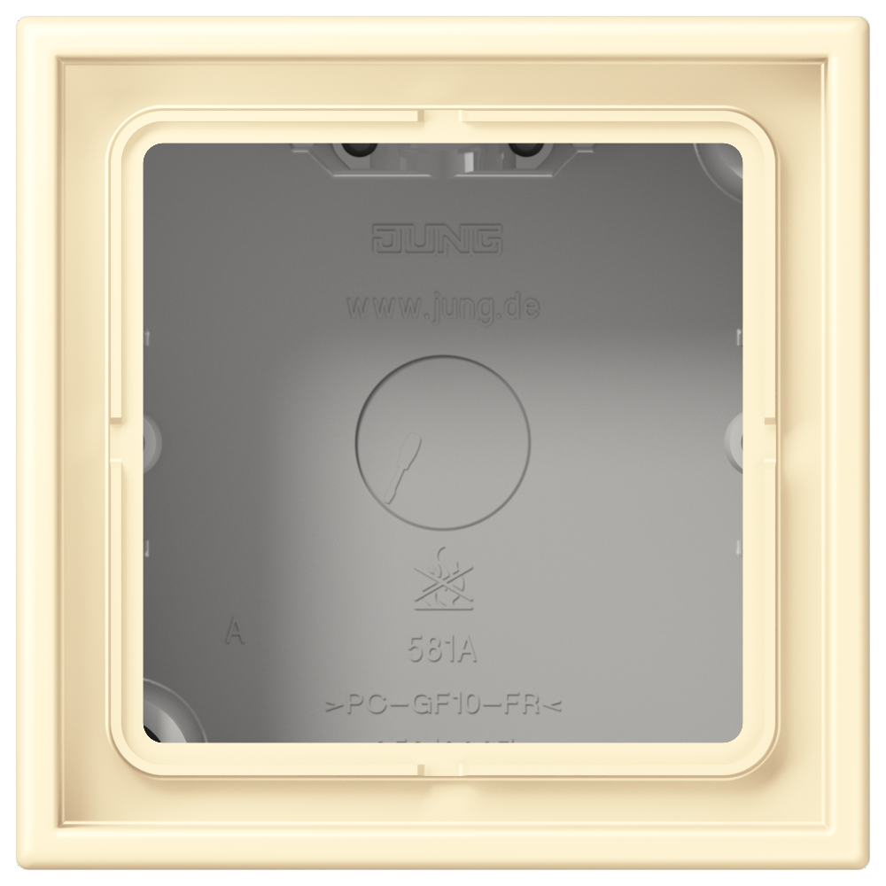 JUNG Gehäuse AP 1f Kst ws mt AP-Geh IP2X LC 581 A 201