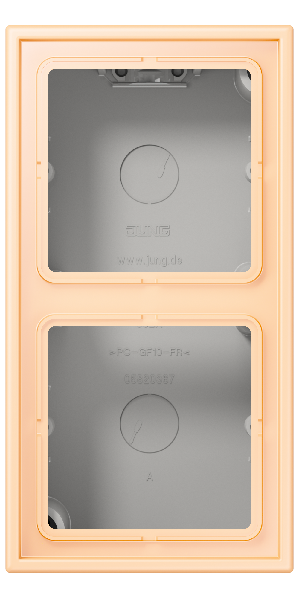 JUNG Gehäuse AP 2f Kst ocre mt AP-Geh LC 582 A 223 IP2X