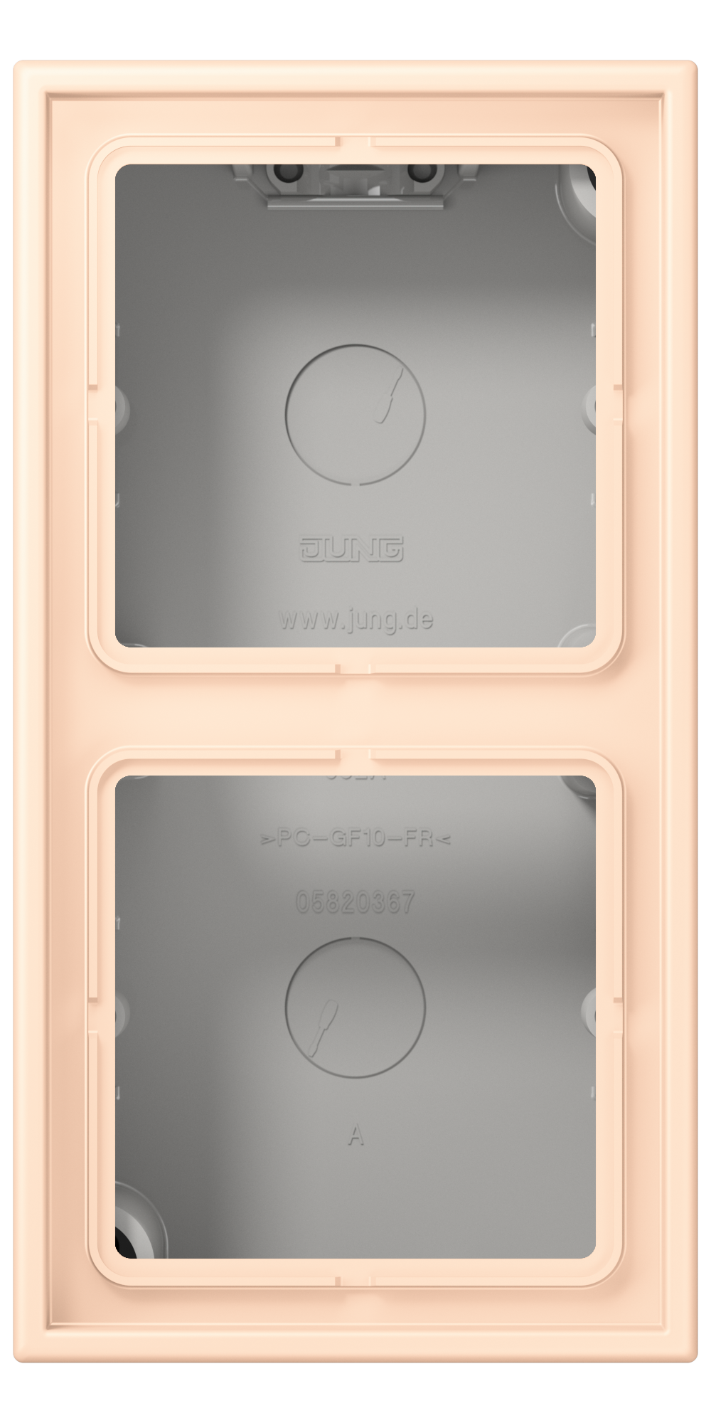 JUNG Gehäuse AP 2f Kst ter_sie_pal mt LC 582 A 238 AP-Geh IP2X