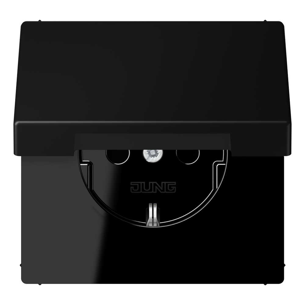 JUNG Steckdose 1f sw mt UP Klappd IP44 LS 1520 NBFKL SWM vert