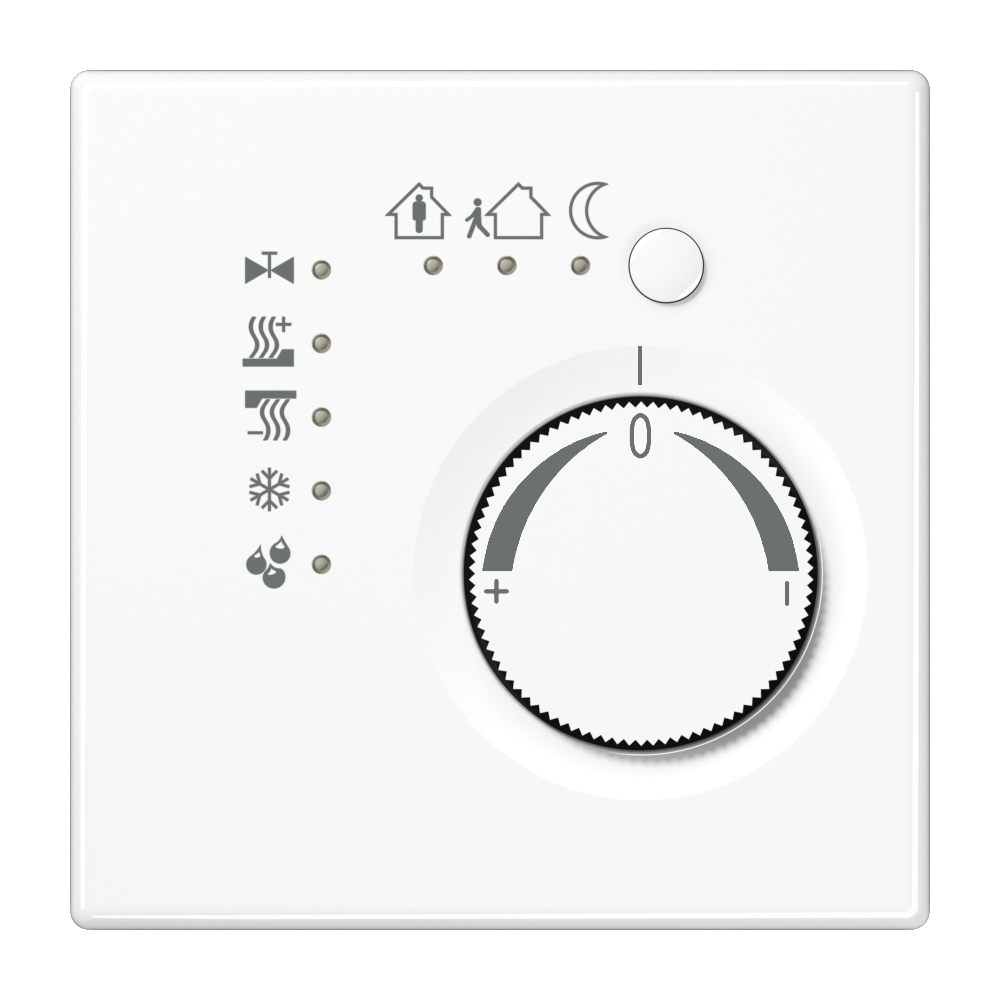 JUNG Raumtemperaturregler UP KNX aws glz LS 2178 WW Bedienelement VorOrt_Bedien