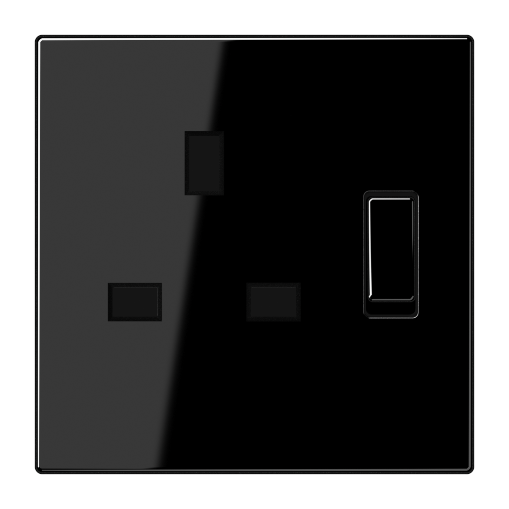 JUNG Steckdose 1f sw glz UP m.BS BS IP20 LS 3171 SW vert