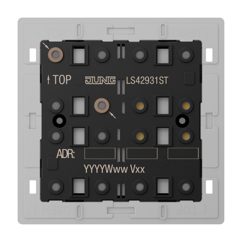 JUNG Tastsensor KNX UP 6pkt inkl.Ankoppl LS 4293 1ST LED